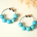 ❤SALE❤*ES22***天然石ターコイズ☆イヤリング