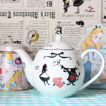 大人かわいいアリス❤らっぱうさぎとアリスのティーポット「ポーセラーツ」