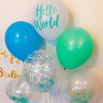 6個セット happy100days baby boyコンフェッティバルーン