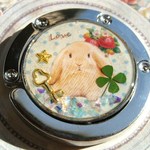 レジン☆ポップ☆バッグホルダー うさぎ①