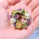 布花　小さな小さな草花リースブローチ