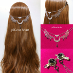 バックカチューシャ ❥Angel 聖なる翼と聖なる月β 大天使の髪飾り 〜ガブリエル〜