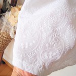 総レース　ドルマンブラウス　ホワイト　F　RickRack