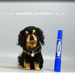 羊毛フェルト　犬　キャバリア　ブラックタン