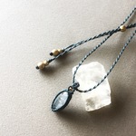 ジラライトinクォーツ macramé necklace