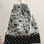 体操着入れやお着替え袋などに便利な持ち手つき巾着