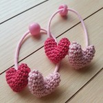 ハートのヘアゴム 2個組
