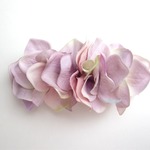 petal barrette 8cm☆matte☆purple×pink