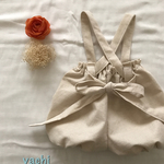 💐ナチュラル ハーフリネン💐サロペット