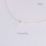 一粒ネックレス / ロンデルネックレス / 3m / SWAROVSKI /シンプルネックレス / 華奢ネックレス /上品ネックレス / ネックレス