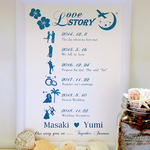 NEW✨ Love Story ラブストーリー 結婚式 ウェルカムボード ウェディング A4サイズ リゾート