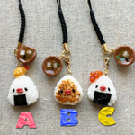 【A】天むすおむすびむす子&味噌汁ストラップ