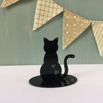 おすわり猫のピアススタンド・ブラック