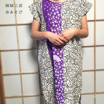 浴衣ワンピース*絽/着物リメイク