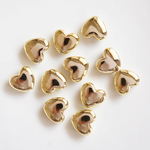 IMPORT【8個】Metal Heart beads＊アクリルビーズ