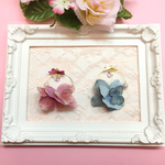 ♡スワロ付フラワーフープピアス/イヤリング🌸