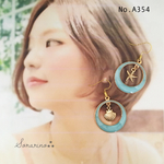 No.A354  ▸︎▹︎ブルー サークルのSUMMER ピアス / イヤリング