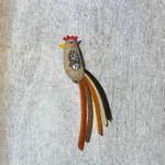 鳥のフェルトブローチ