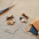アースカラーブーケ＊ゆらゆらピアス(イヤリング)