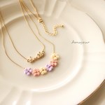 パステルブーケのSmile2連ネックレス＊。