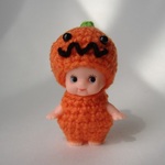 ハロウィン☆カボチャキューピー☆ストラップにも♪着ぐるみ　あみぐるみ