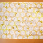 40×60ｃｍランチョンマット（773）水玉ハート黄色