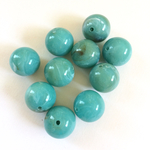 10個 16mm アクリルビーズ ターコイズ
