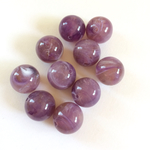 10個 16mm アクリルビーズ　パープル