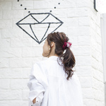 mini｜ワイン｜彩る咲き編みシュシュ