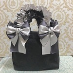 リボンバッグ  🎀    サテンフリル