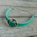 本革ターコイズ×ベルトバックル＊ブレスレット