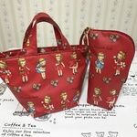 <kazupyon様専用>保冷保温ポーチ＆ペットボトルケース　マーガレット＆ソフィー（レッド）
