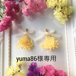 かすみ草花束ピアス