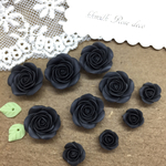 黒 薔薇 パーツ・中より少し大きめ 50