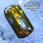 ■5.5ct!!■【7000万年前の宝石!!】稀少カナダ産 アンモライト・宝石質AAAA＋ランク✧ ■■深紅の極上遊色✧情熱の灯火!!■■【No.094】縦約15ｍｍ【ロッキー山脈産✧】