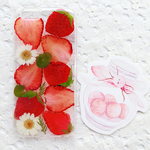 可愛い ♡ 押し花 押しフルーツ イチゴ iphoneケース スマホケース 押し花ケース プレゼント ギフト