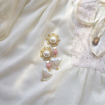 ［送料無料］antique pearl×earth pink &heart pearl