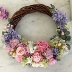 Lavender x  Coral Pink * wreath 春リース 母の日