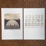 石橋の上の再会♪ 100の扉が開く♪ 木版画 ポストカード 