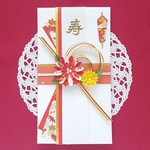華＊ご祝儀袋　純白×紅赤　その壱