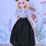 Sale! 切替ロングワンピース　ドット＊リカちゃん