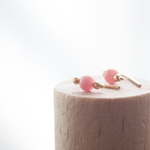 インカローズ14kgf pierce- 『天然石の小さな 2way ピアス- dainty - 』