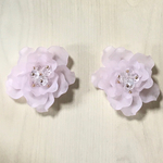 LIGHT PINK ROSE FLOWER CABOCHON PARTS