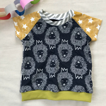 【90サイズ】ライオンと星のラグランTシャツ