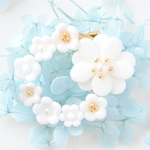  ✿  白いお花のリース ブローチ ✿ 