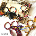 [sale!!] スカーフ柄フープピアス