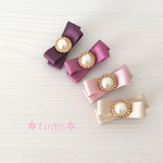 yuna様専用＊マカロン＊パールとリボンのヘアクリップ 同梱用
