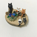 紫陽花と猫