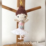 【送料無料】リボン バレリーナストラップ・MIXカラー