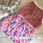 【SALE・完成品】3段フリルフ花柄ワンピ